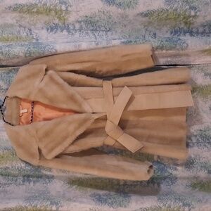Vintage Lilli Ann 1960's 1970's Tan  faux Fur